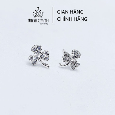 Bông Tai Cỏ 3 Lá Nhí Bạc Ta Minh Canh Jewelry