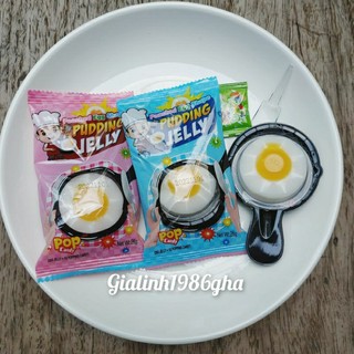 Pudding thạch chảo trứng chiên jelly