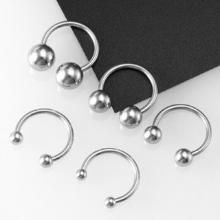 Khuyên 2 đầu bi chữ U 8mm, đeo tai, môi...