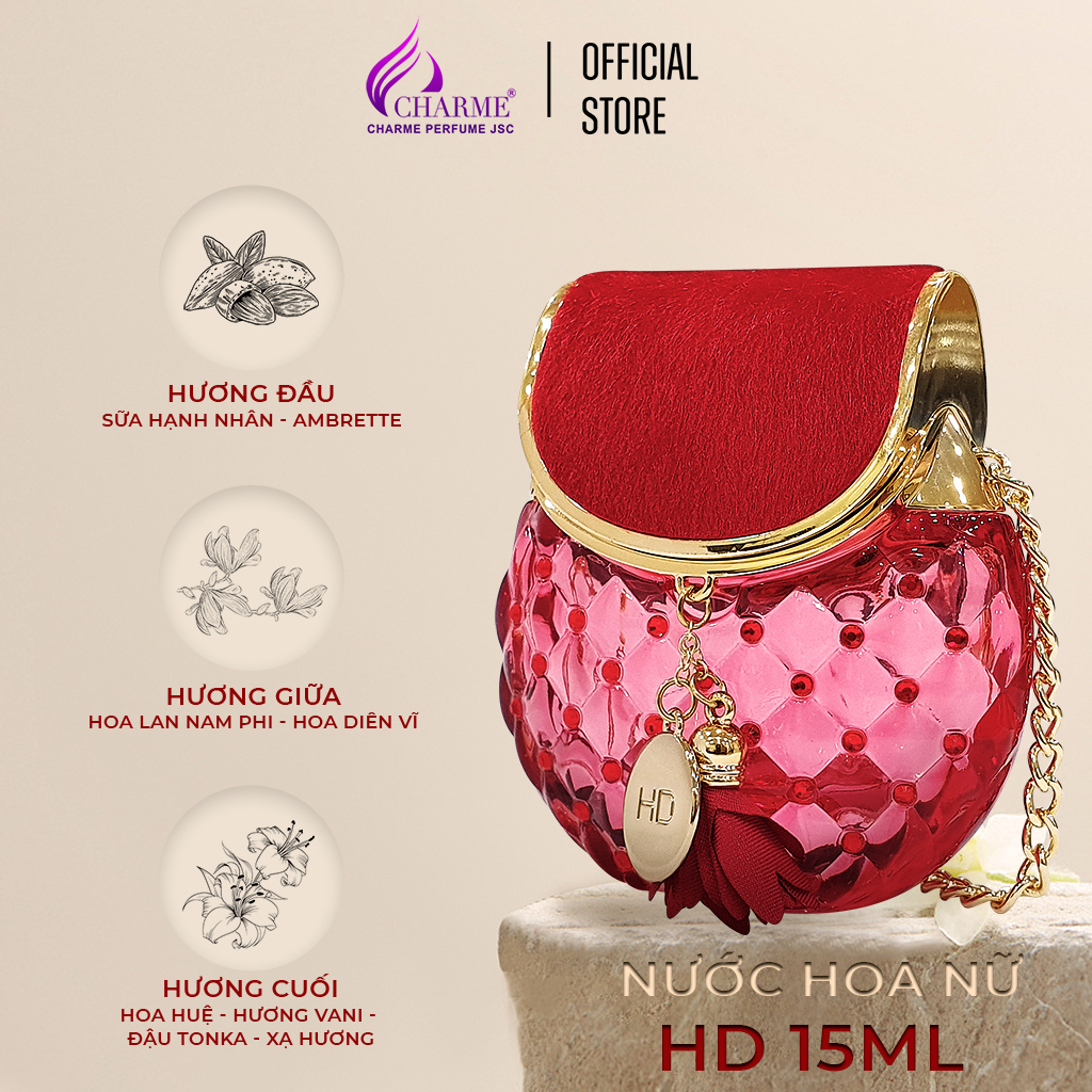 Nước hoa nữ thơm lâu, Charme HD, cho cô nàng quyến rũ, gợi cảm, hiện đại, 15ml