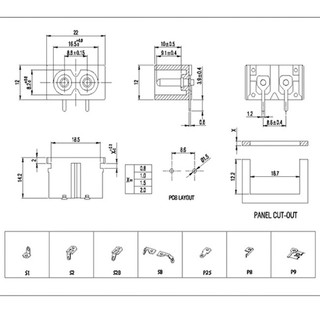 Ổ cắm nguồn số 8 gắn PCB