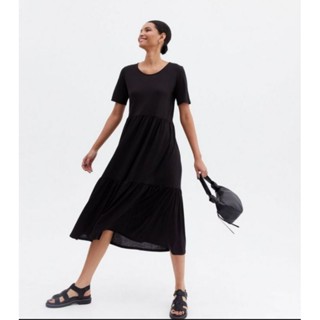 Đầm babydoll Uni chuẩn auth VNXK đầm midi baby doll dáng dài xoè tầng đuôi cá xuất khẩu dư xịn