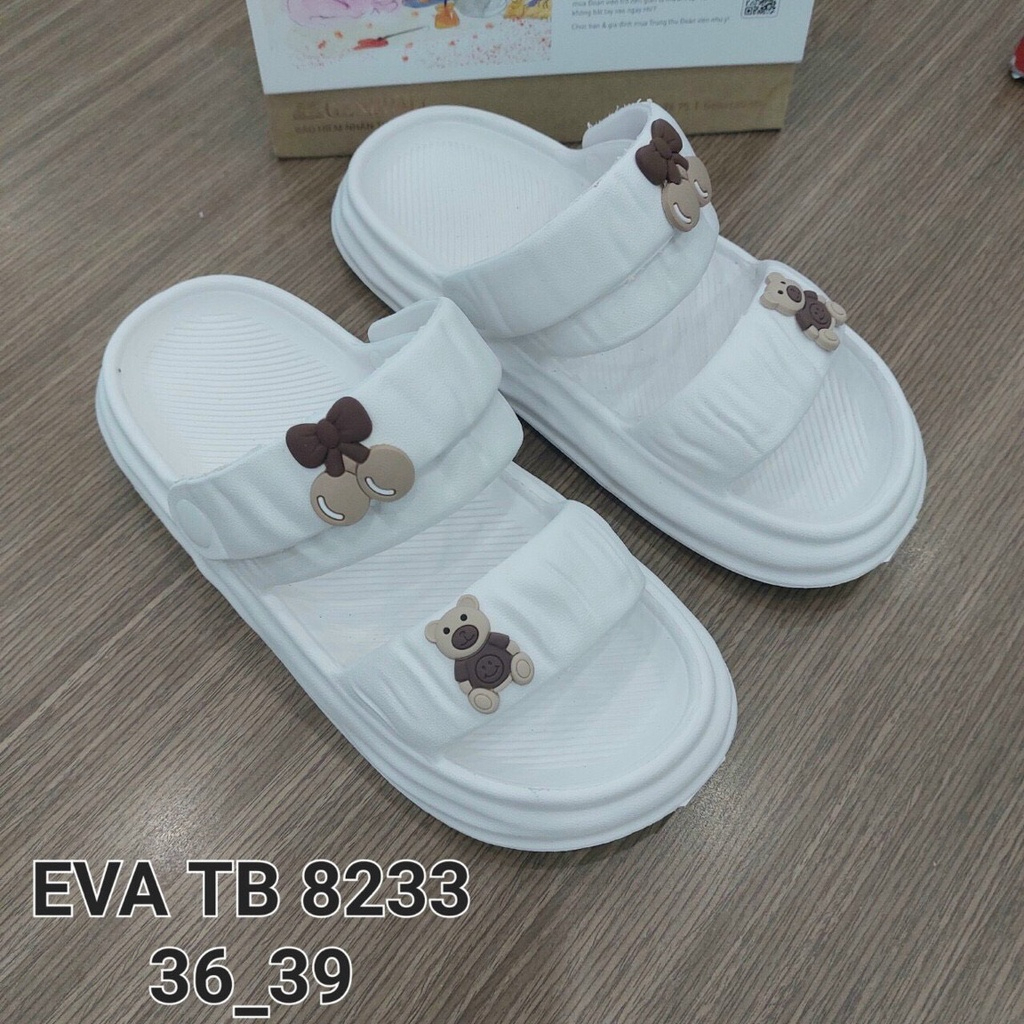 DÉP SANDAL NỮ, QUAI HẬU BÁNH MÌ  HÌNH GẤU - SƠ RI DỄ THƯƠNG ĐI HỌC SIÊU KUTE. 2023