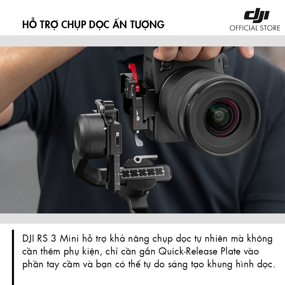 Tay cầm chống rung cho máy ảnh Gimbal DJI RS 3 Mini