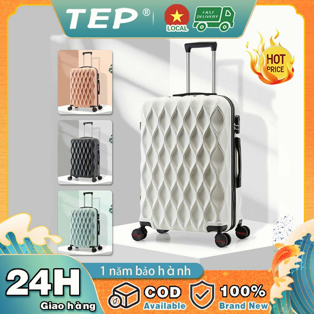 【KAMANNI】Va li bền siêu Sức chứa lớn, khóa kéo vali Du Lịch Nhựa Chất Liệu PC Cao Cấp Thời trang Size 20/22/24 inch