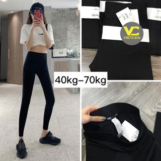 Quần legging nữ 4 túi cạp cao co giãn, quần legging lưng cao chất cotton tôn dáng siêu hot vietcen