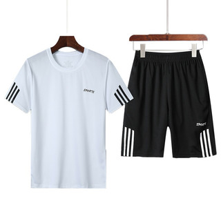 Bộ quần áo thể thao nam nữ thoáng khí màu hè bộ quần áo thể thao chạy bộ tay ngắn quần đùi Unisex - Lulu fashion