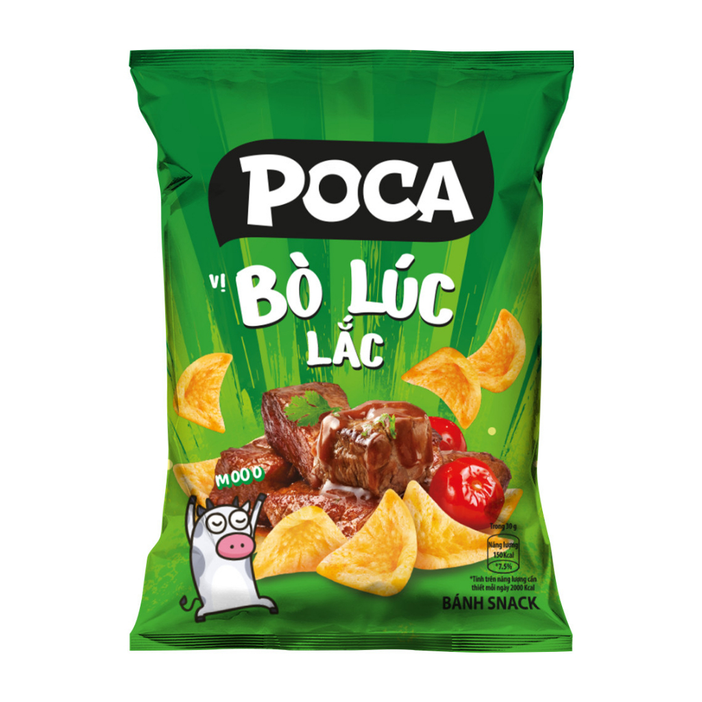 Bánh Snack Poca Bò Lúc Lắc 65gr