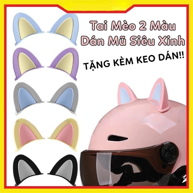Cặp tai mèo gắn mũ bảo hiểm 🐱