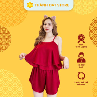  Đồ Ngủ Sexy Đồ Ngủ Nữ Cao Cấp Chất Vải Lụa Satin Mềm Mịn Mặc Thoáng Mát Không Xù Lông 