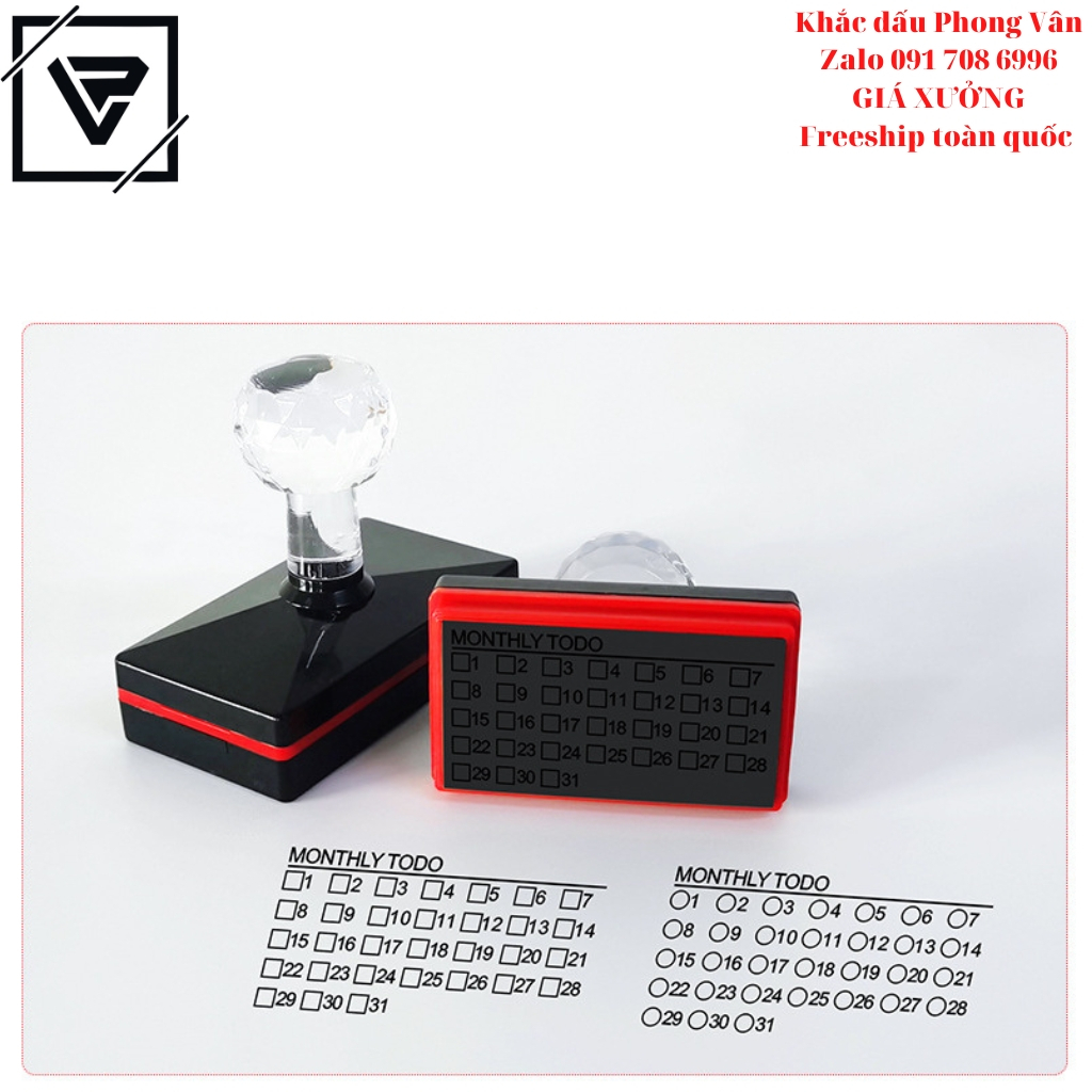 DẤU CHẤM CÔNG-MONTHLY TODO-DẤU FLASH- NHỰA