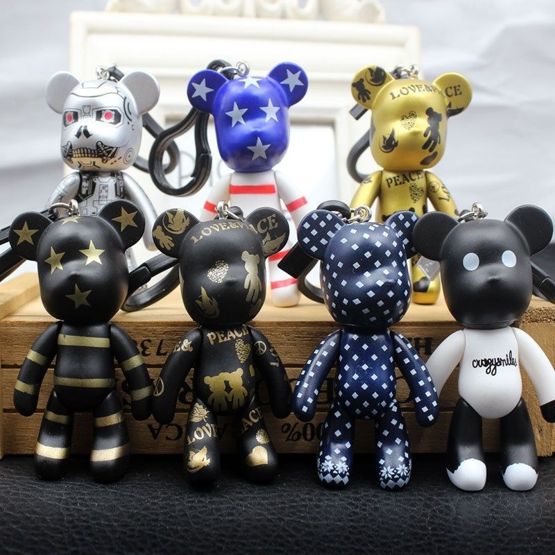Móc khóa gấu BearBrick cao cấp độc đáo. Phụ kiện sang chảnh đeo túi xách balo
