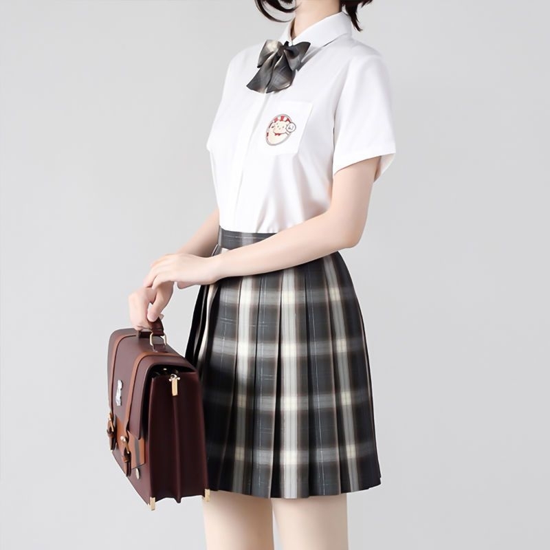 Chân váy JK xếp ly+nơ