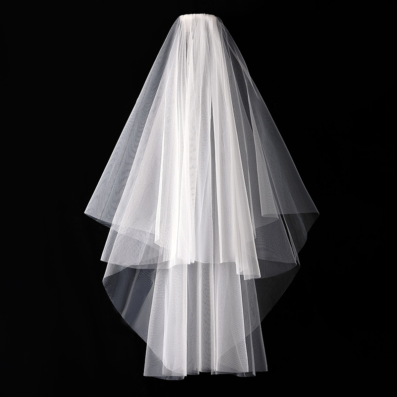 VL04-B31_Voan lúp cô dâu, khăn voan cài tóc đội đầu cô dâu 2 lớp 60*80cm