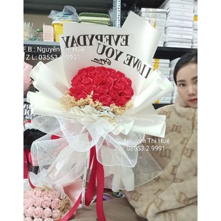 (Tặng chữ, thiệp)Bó 20 sáp đỏ( nhiều mẫu phía sau)