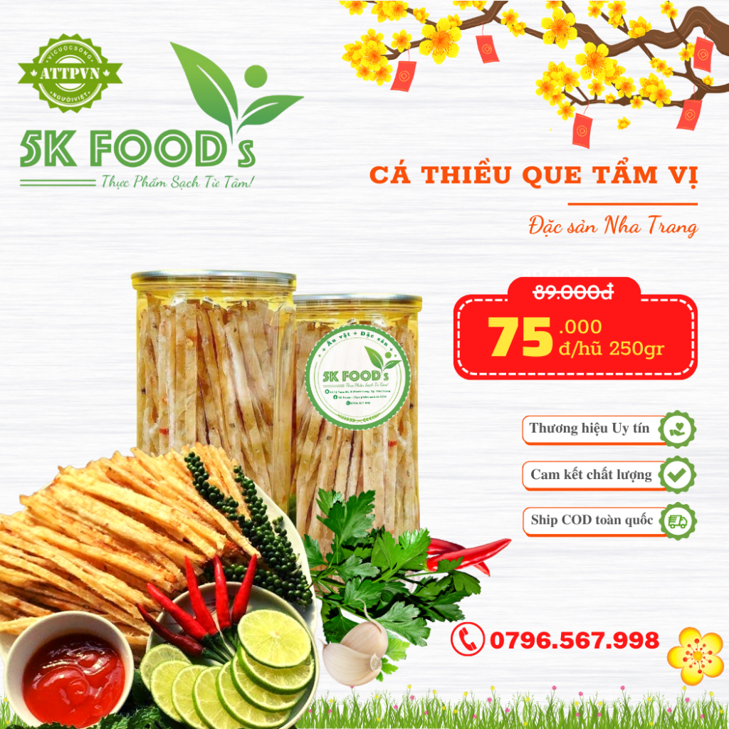[LOẠI 1] Cá Thiều Que tẩm vị - Đặc sản Nha Trang