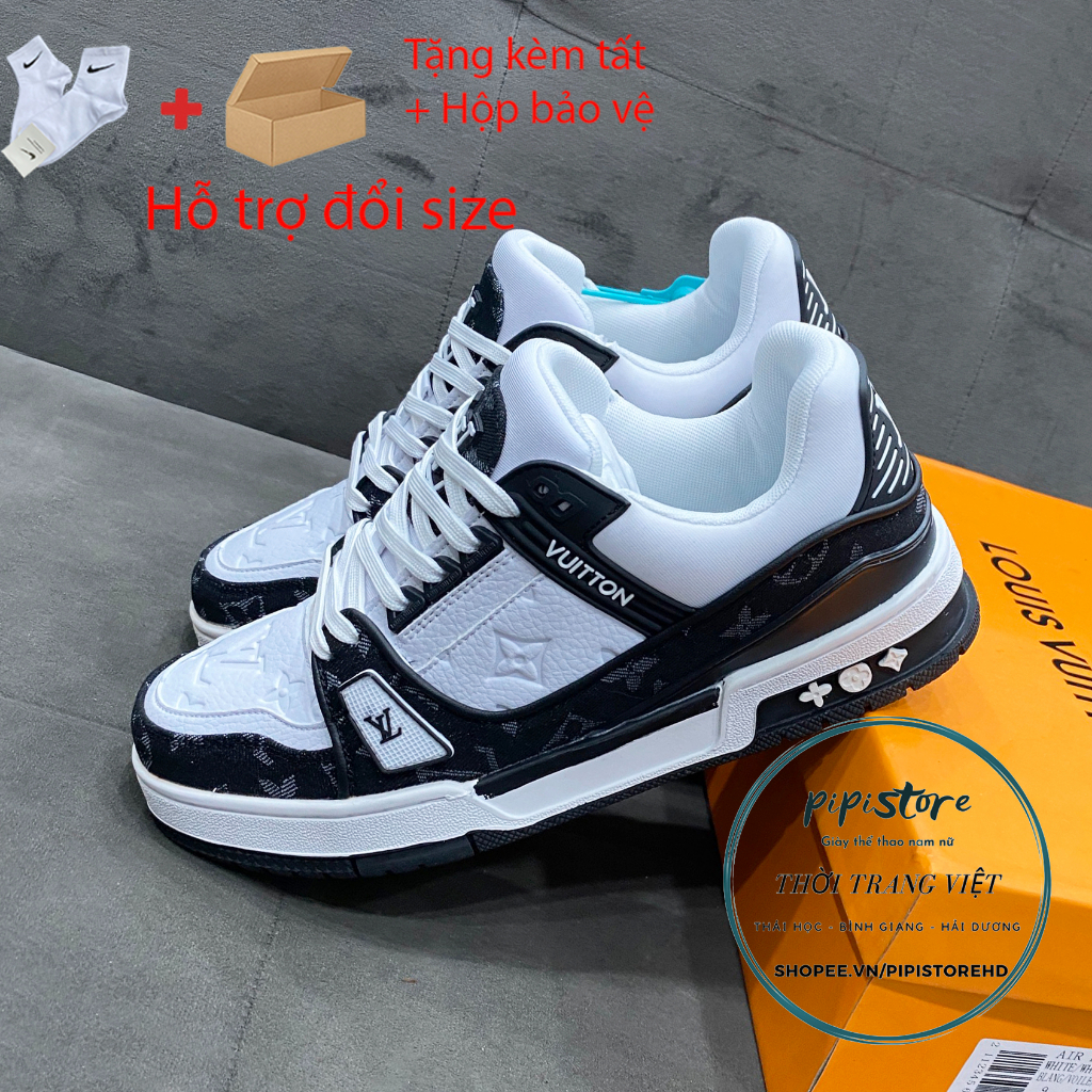 Giày thể thao Lv đen, louis vuiton đen. size 36-43 [pipistore]