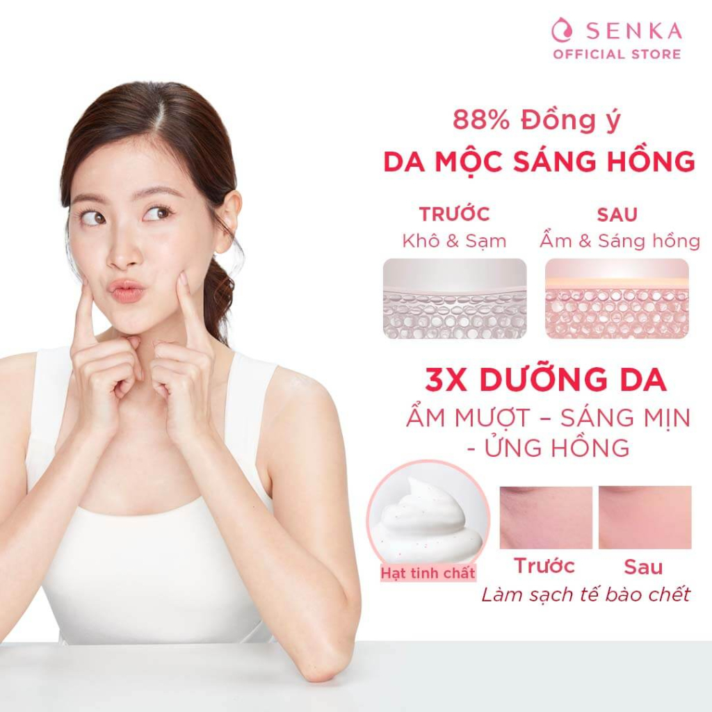 Bộ đôi làm sạch Dưỡng trắng Sáng hồng (Tẩy trang white 230ml + SRM Berry Bright 100g)