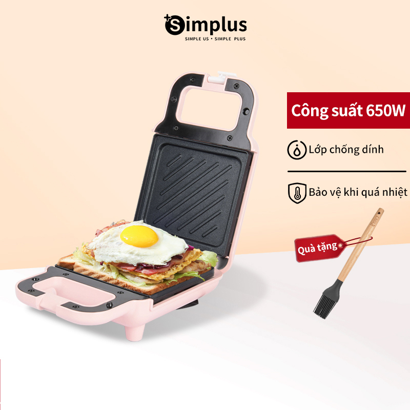 Máy nướng/ kẹp Simplus SMZJ001 cho bánh mì sandwich/bánh quế tiện dụng