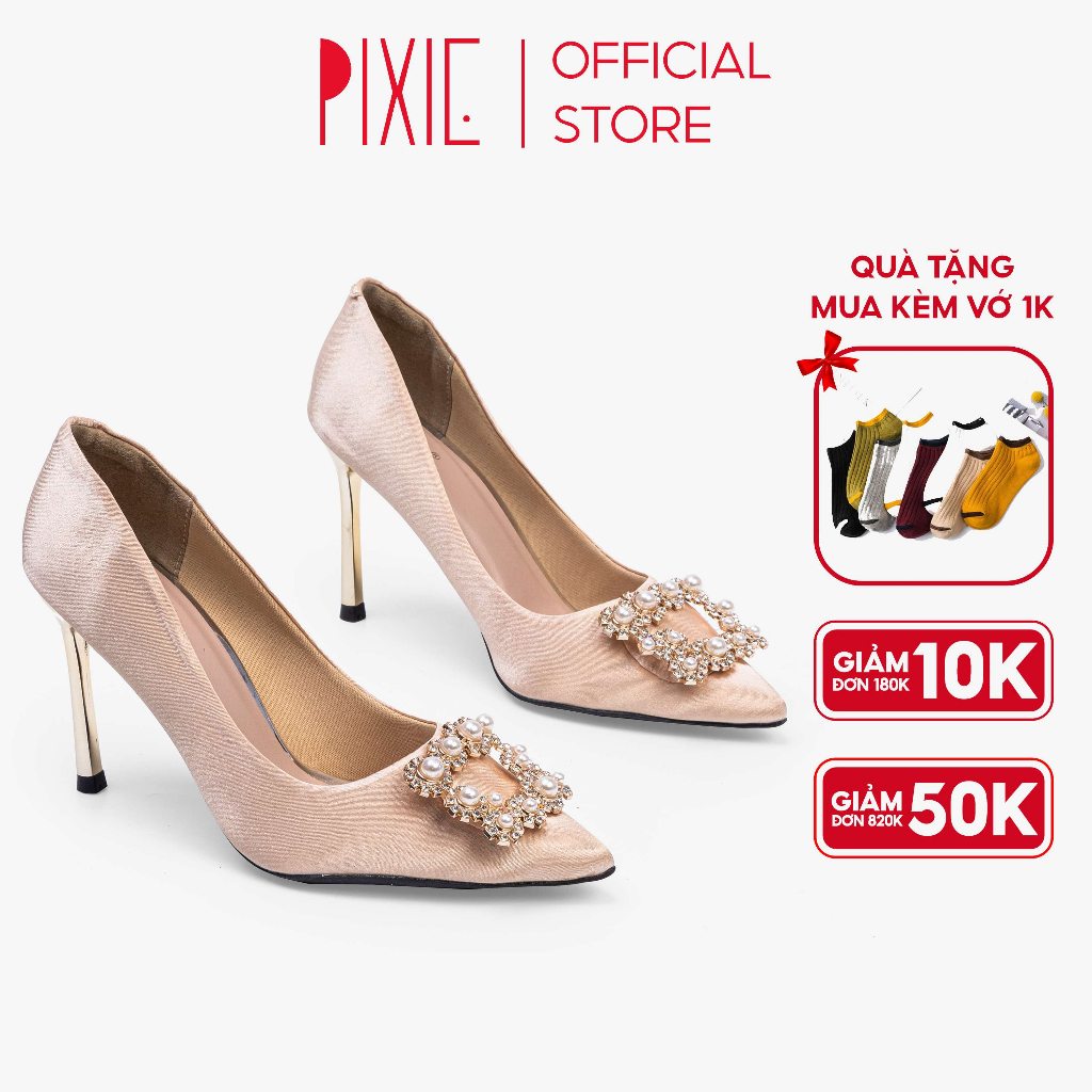 Giày Cao Gót 9cm Phối Khóa H060 Pixie