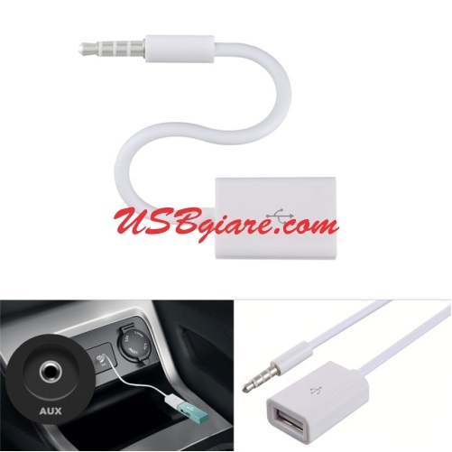 CÁP 3.5MM AUX SANG USB CÁI  CẮM USB NGHE NHẠC CHO Ô TÔ XE HƠI