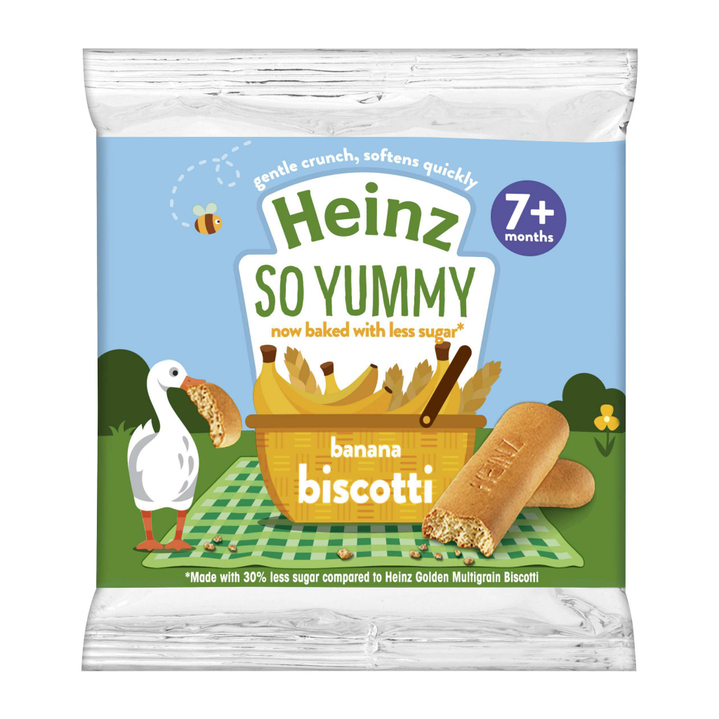 Bánh Ăn Dặm Vị Chuối HEINZ (Ít Đường) 60g (Date: 30/05/2024)