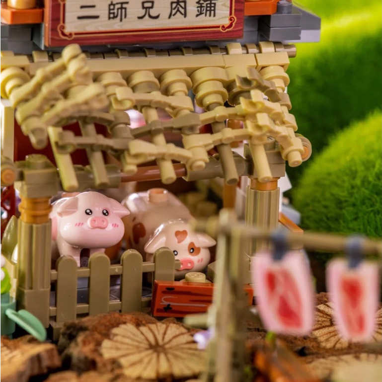 Đồ chơi lắp ráp khối xây dựng building blocks mini LOZ mô hình Butcher's shop 1942