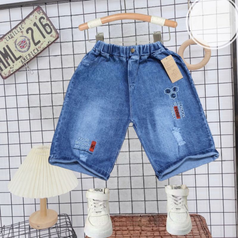 Quần jean lửng bé trai sz20_55kg/quần bò ngố bé trai chất mềm co giãn