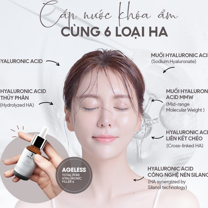 Tinh chất cấp nước 6 loại Hyaluronic Image Skincare Ageless Total Pure Hyaluronic Filler 30ml - AJA'S SKINLAB