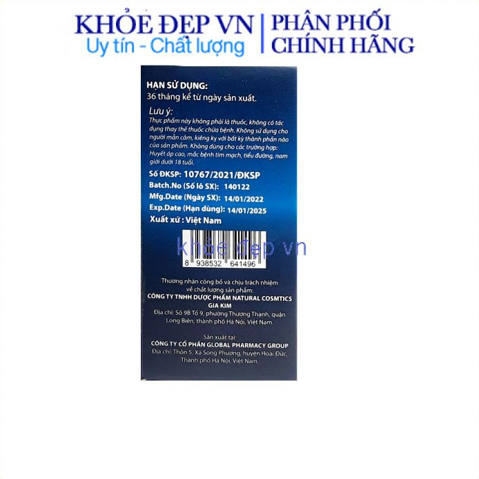 Viên uống Thiên Mã Nam hỗ trợ tăng cường sinh lý nam giới-lọ 30 viên