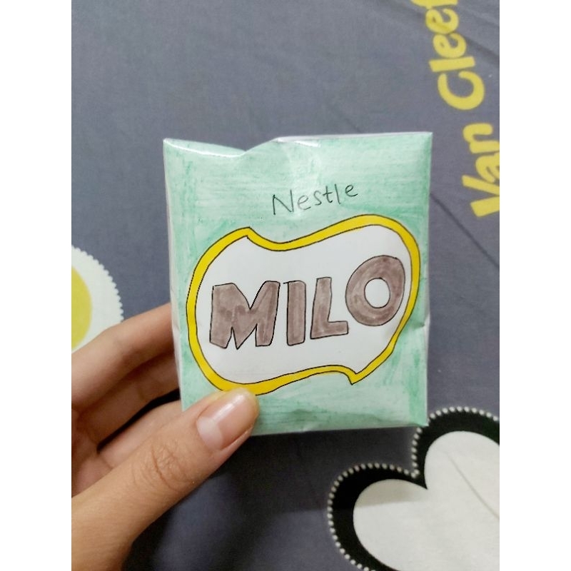 Squishy giấy sữa Milo mini dễ thương chậm tăng