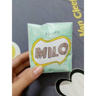 Squishy giấy sữa Milo mini dễ thương chậm tăng