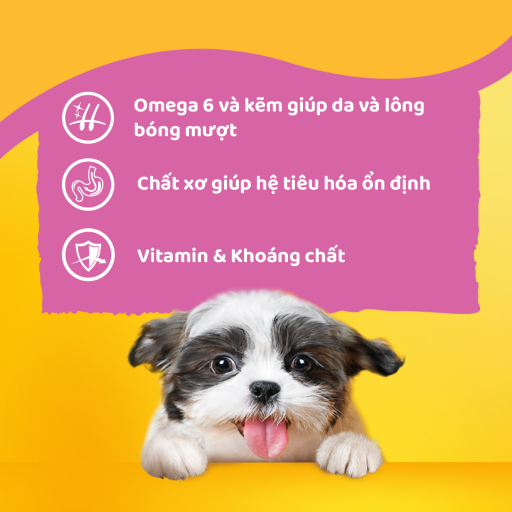 Bộ 6 thức ăn chó con Pedigree vị gà nấu sốt 130g