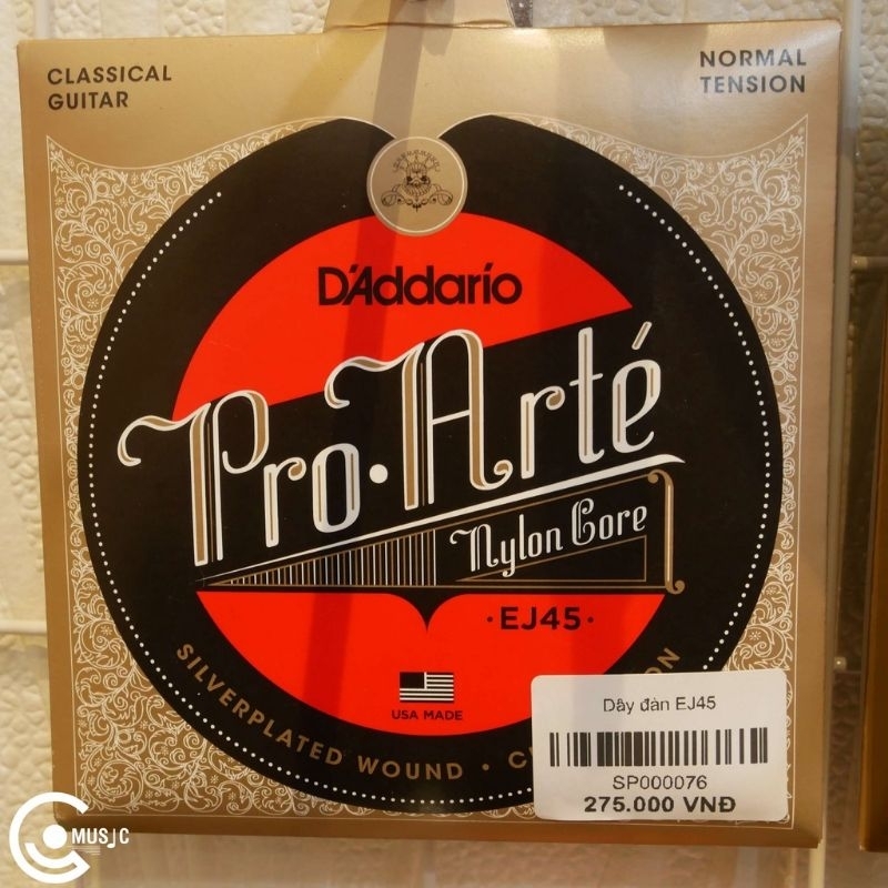 Dây đàn Guitar Classic EJ45 chính hãng D'Ddario