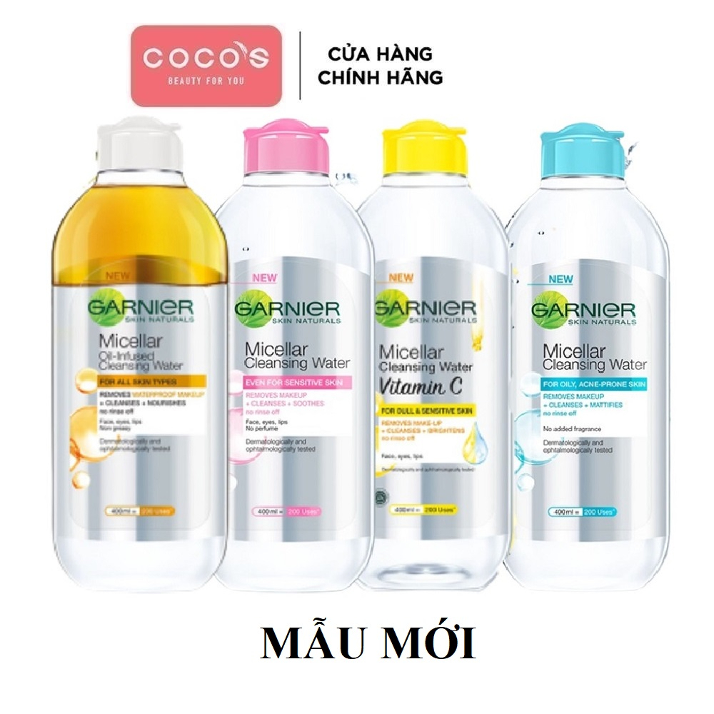 Nước tẩy trang Garnier Micellar Water dành cho mọi loại da 400ml