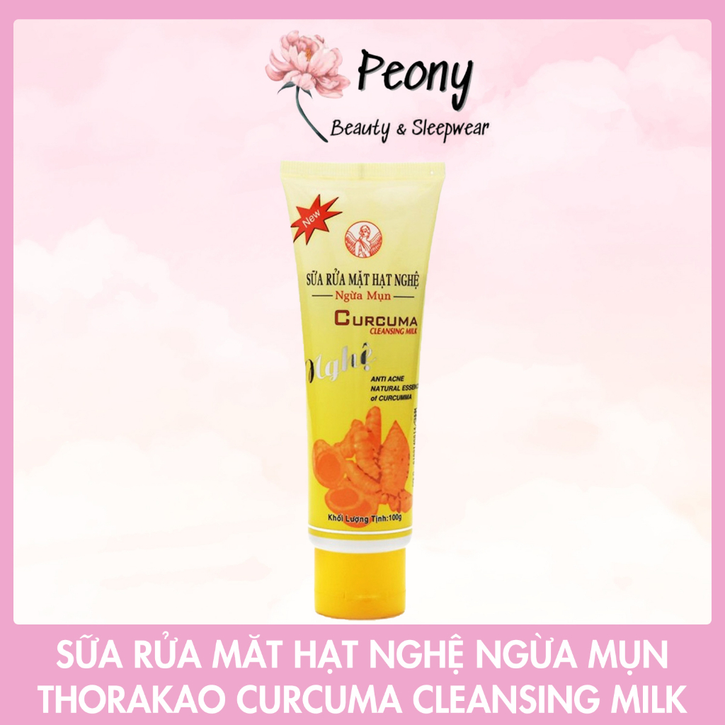 Sữa rửa mặt hạt nghệ ngừa mụn Thorakao Curcuma Cleansing Milk