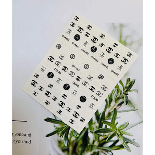 Sticker dán móng Thương Hiệu, Nơ, chữ