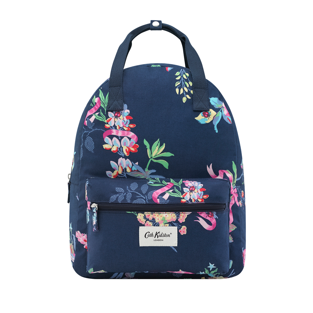 Ba LôMFS Backpack w' hanging loop New Birds and Roses-Navy-1072761