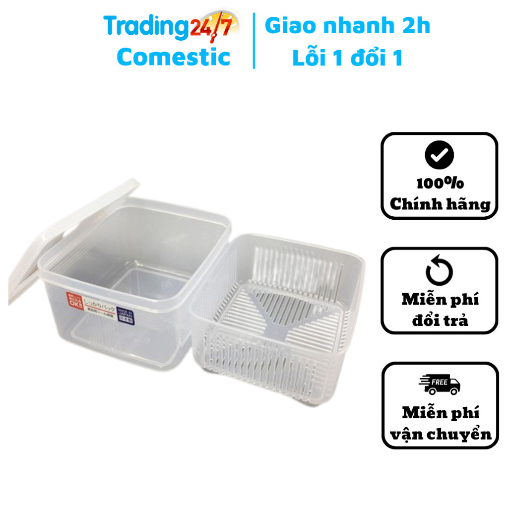 Hộp đựng thực phẩm 2 lớp trong lò vi sóng Nakaya 1,1L Nhật Bản - Kokubo