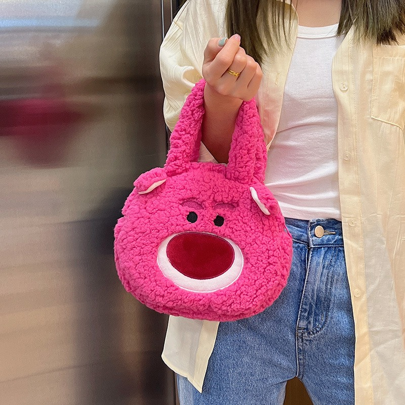 Túi xách đeo vai nữ hình thú nhồi bông, túi lotso phong cách nhật bản đáng yêu cho bé gái DC689