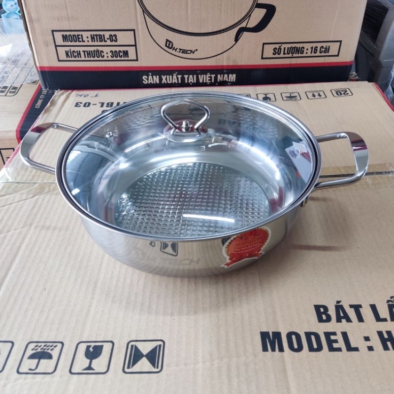 Nồi lẩu inox, nồi đun bếp từ,Đạt tường size 28, 30  hàng chính hãng giá tốt