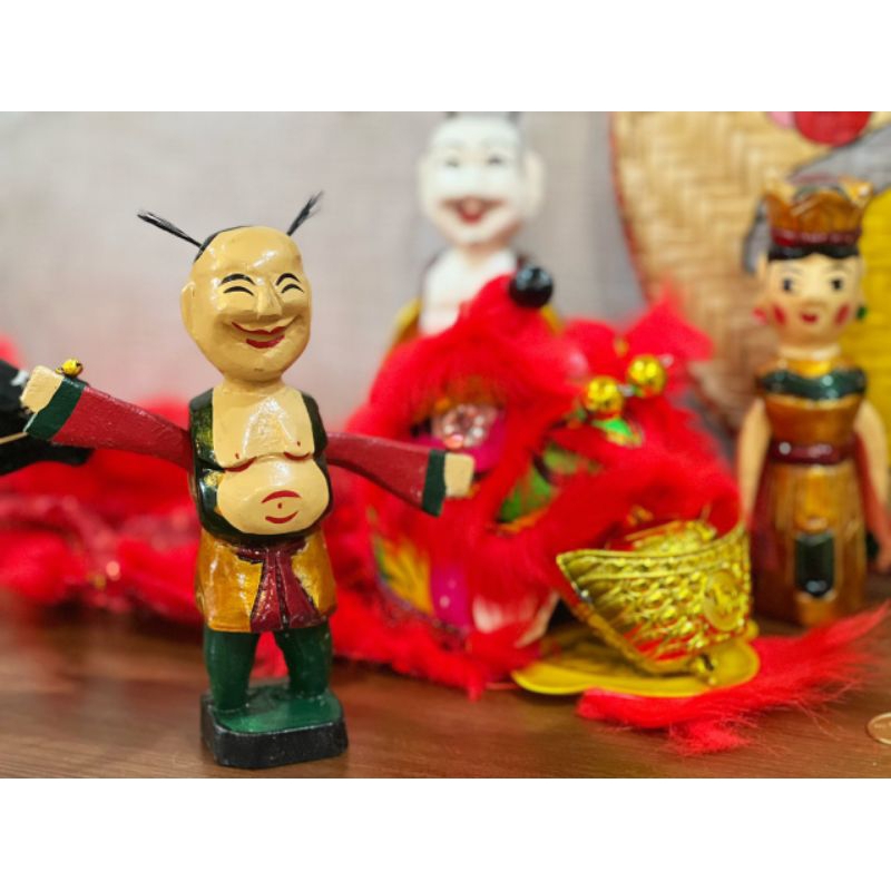 Rối nước dân gian, tinh hoa Việt Nam hình chú Tễu hay cười và pha trò, chú tiểu, ông địa size nhỏ