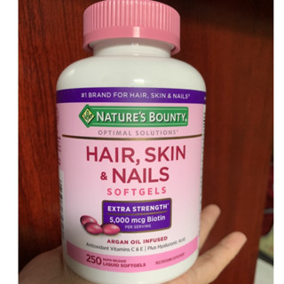 viên uống hsn 250 viên đẹp da, tóc, móng hair skin nail 250 viên nature bounty của mỹ