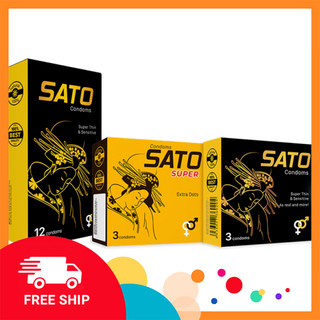 Bao cao su Sato - BCS siêu mỏng ,gân gai - Cảm giác chân thật