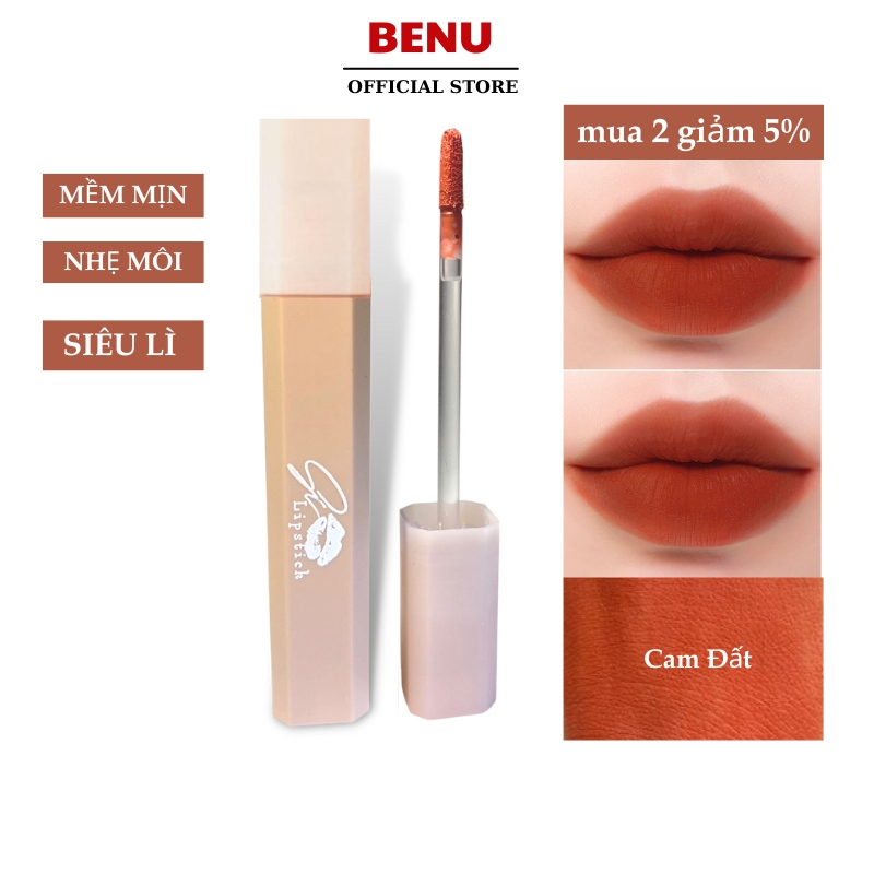 Son Kem Lì SI LIPSTICK Màu Cam Đất - Siêu Lì Không Lem,Không Trôi