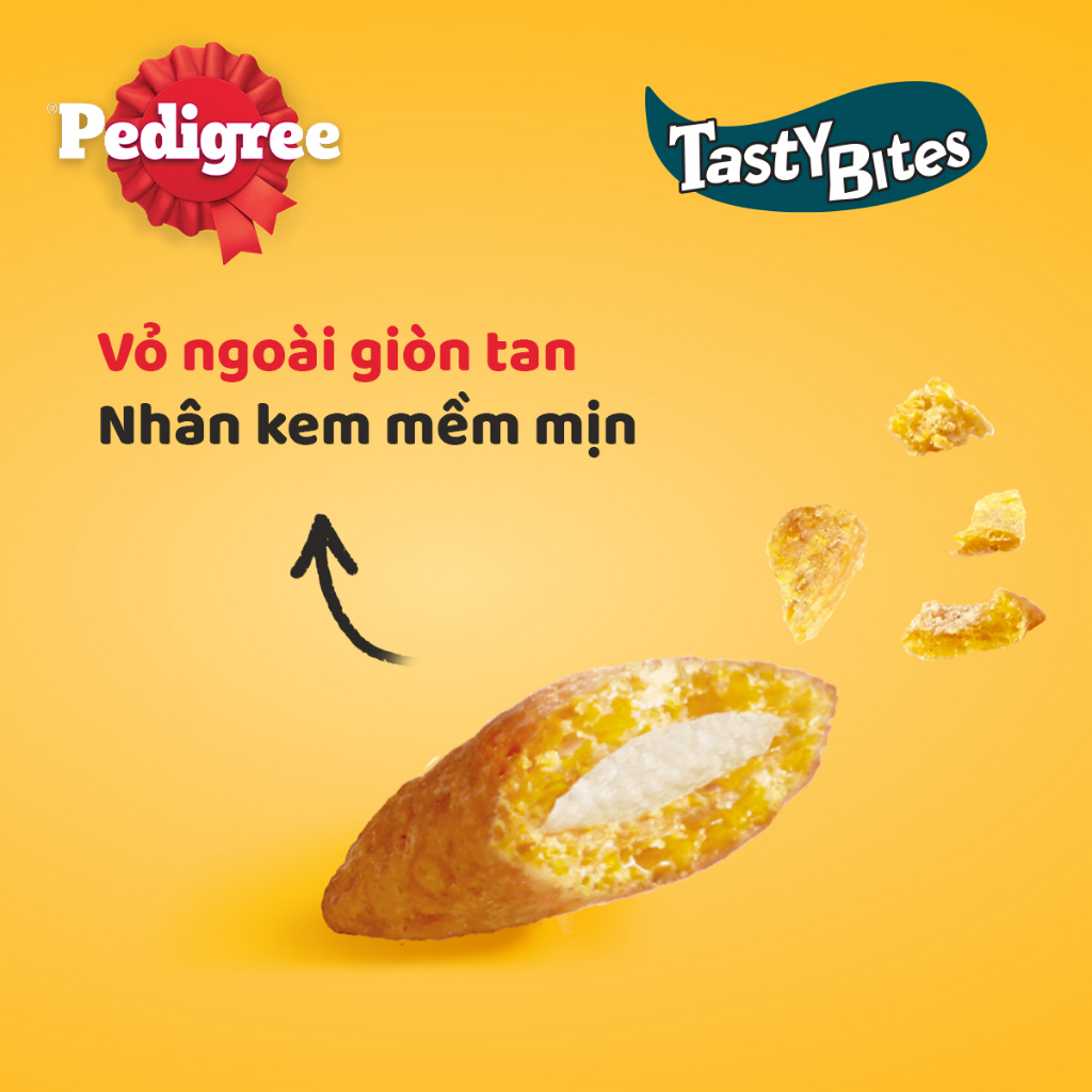 [Giá Dùng Thử] PEDIGREE Tasty Bites Bánh thưởng cho chó viên giòn tan - Vị sữa 60g