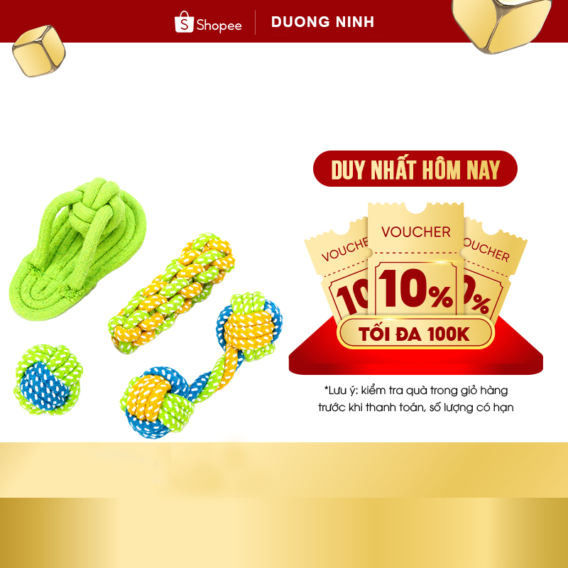 Đồ chơi nhai gặm bằng dây thừng Dương Ninh cho thú cưng DC23
