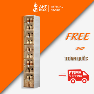 Giá Để Giày Dép Thông Minh, Kệ Giày Dép Gấp Gọn Nhựa Cao Cấp Antbox 10 Ngăn Bảo Hành 2 Năm