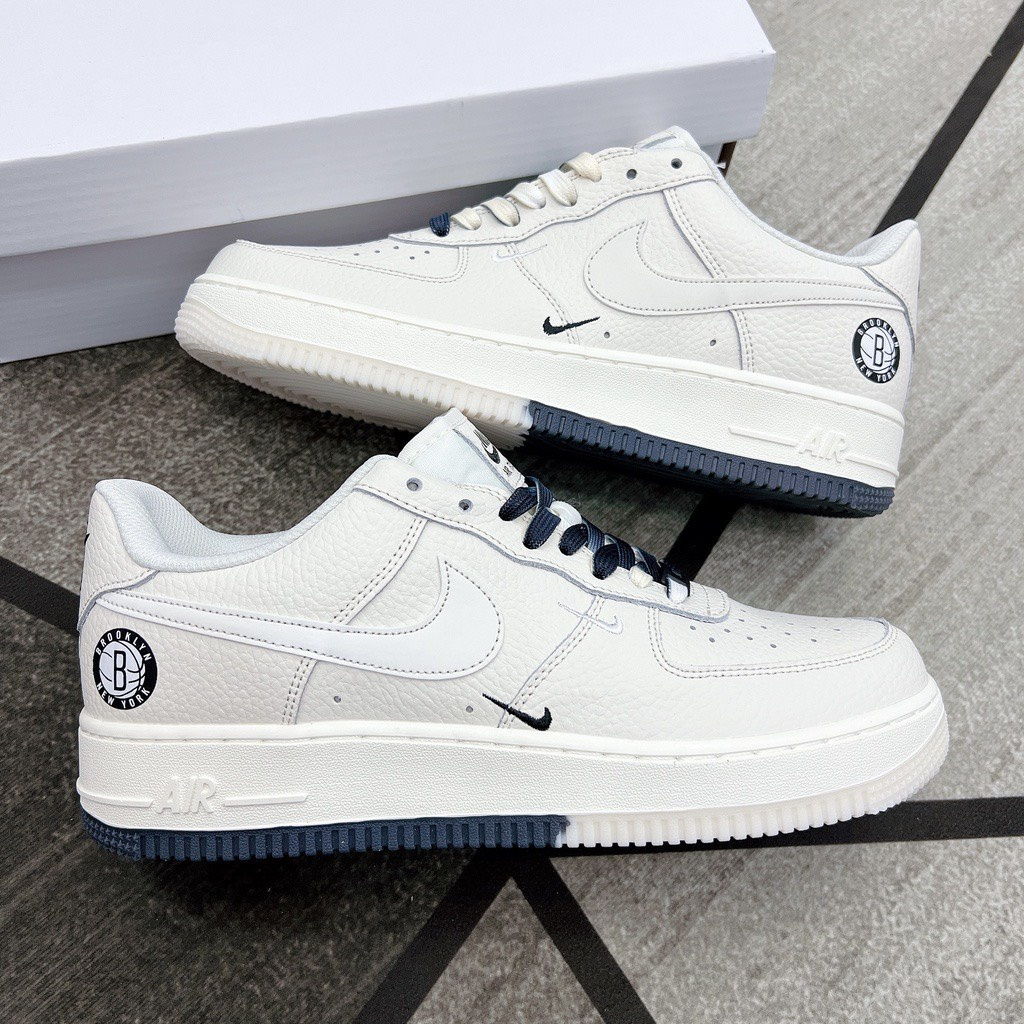 Giày _Nike Âm Dương, Giày Air Force 1 Be Sữa Nam Nữ hàng siêu phẩm ảnh thật full box