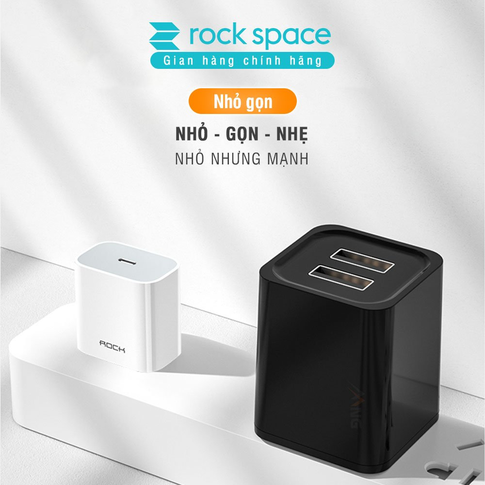 Củ sạc nhanh PD 20W Rockspace T18 cổng ra typeC - hàng chính bảo hành 12 tháng 1 đổi 1